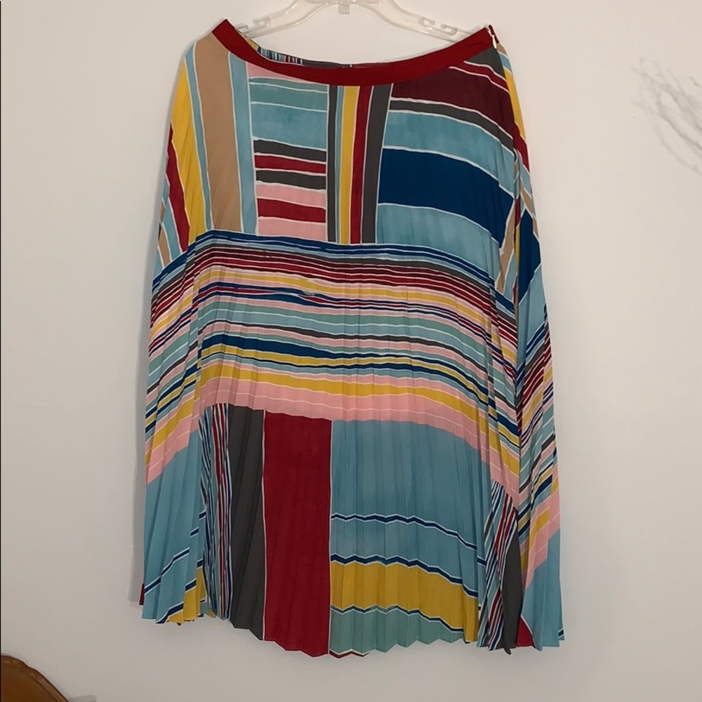 LOFT Colorful Patchwork Midi Skirt - Picture 3 of 6